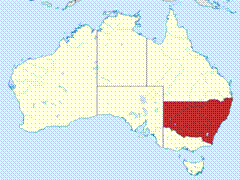 Map of NSW Australia